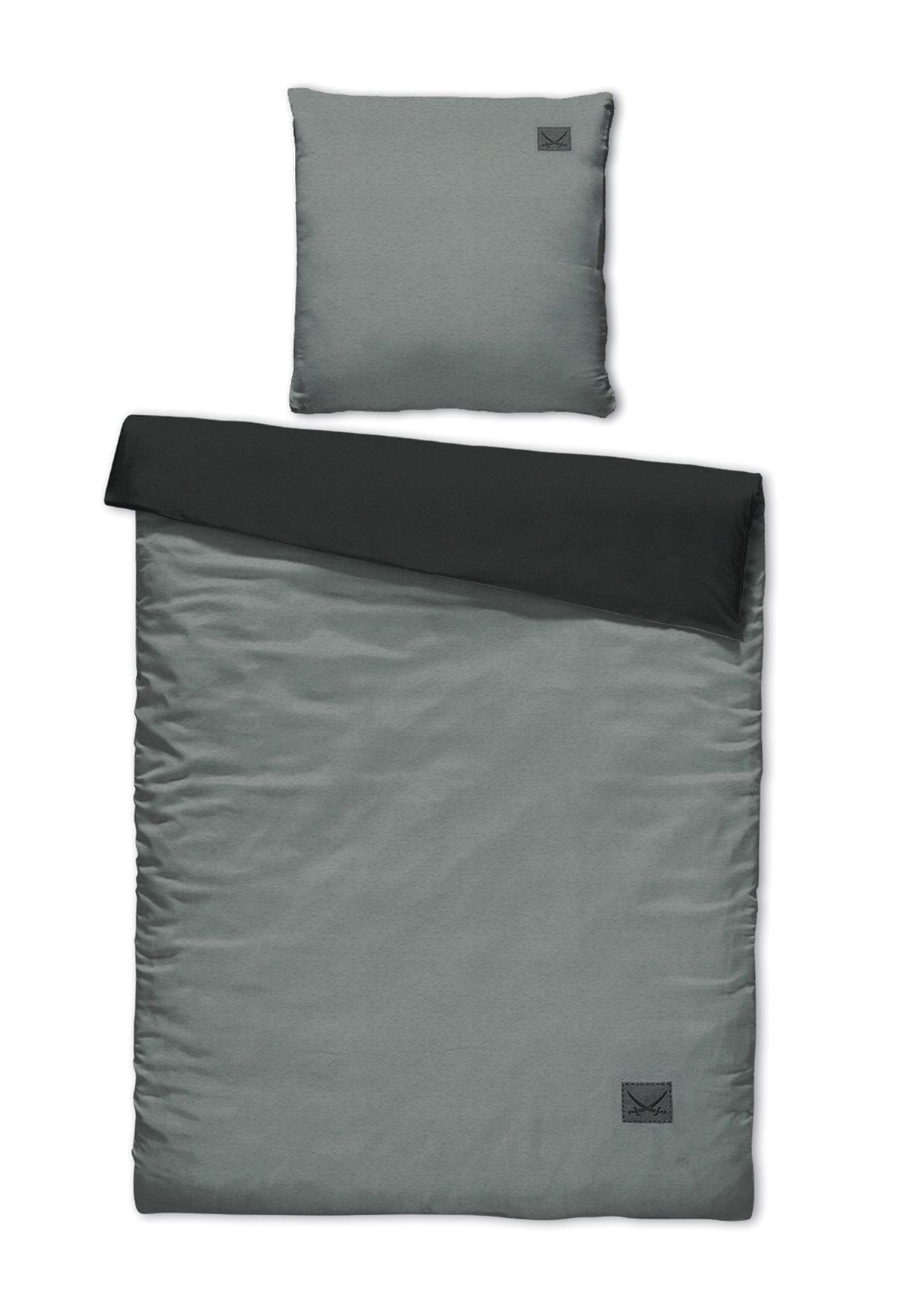 Bettwäsche Jersey Melange - Doubleface , 155X220CM, ANTHRA/SILBER Bettwäsche Jersey Melange - Doubleface , 155X220CM, ANTHRA/SILBER