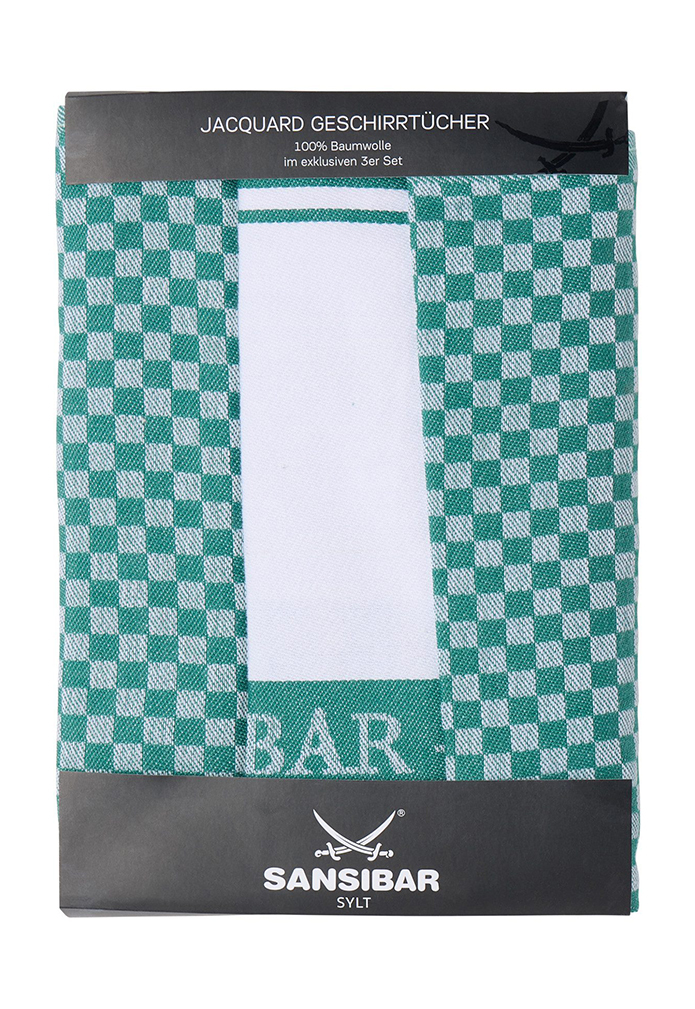 Sansibar Geschirrhandtuch Set, grün Sansibar Geschirrhandtuch Set, grün