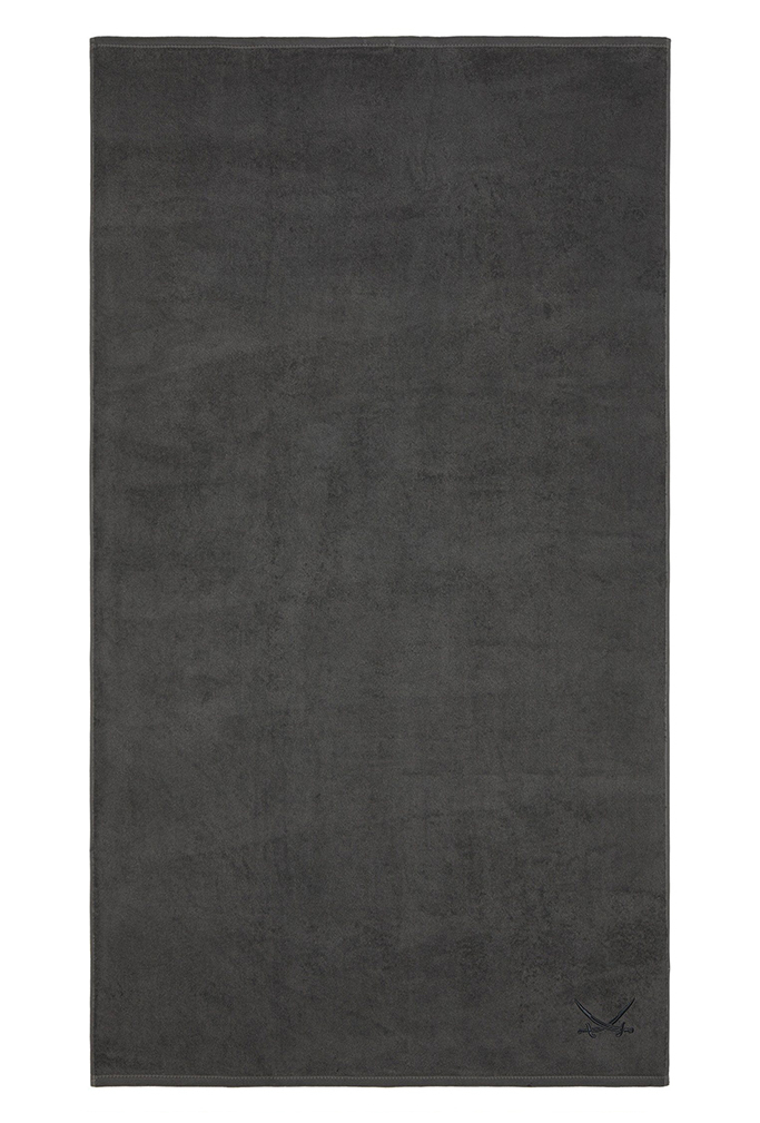 Sansibar Frottiertuch mit Stick, anthrazit, 70x140cm Sansibar Frottiertuch mit Stick, anthrazit, 70x140cm