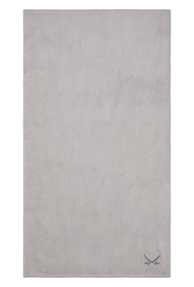 Sansibar Frottiertuch mit Stickerei, silber, 90x180cm Sansibar Frottiertuch mit Stickerei, silber, 90x180cm