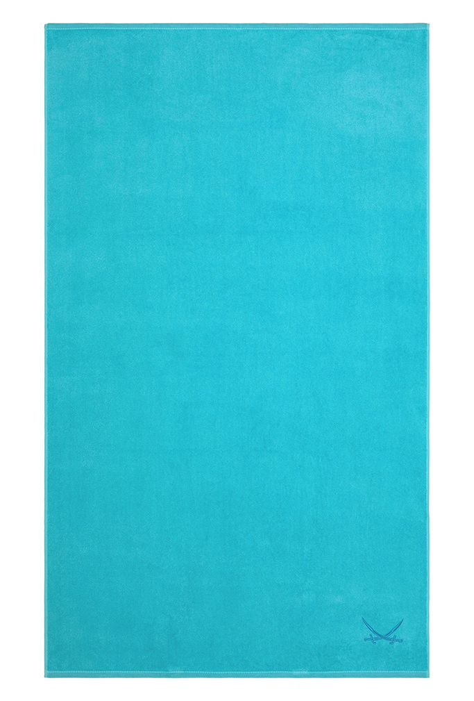 Sansibar Frottiertuch mit Stickerei, türkis, 90x180cm Sansibar Frottiertuch mit Stickerei, türkis, 90x180cm