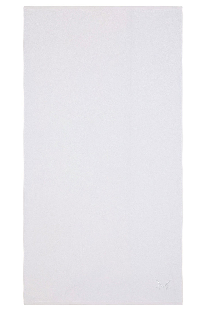 Sansibar Frottiertuch mit Stick, weiß, 70x140cm Sansibar Frottiertuch mit Stick, weiß, 70x140cm