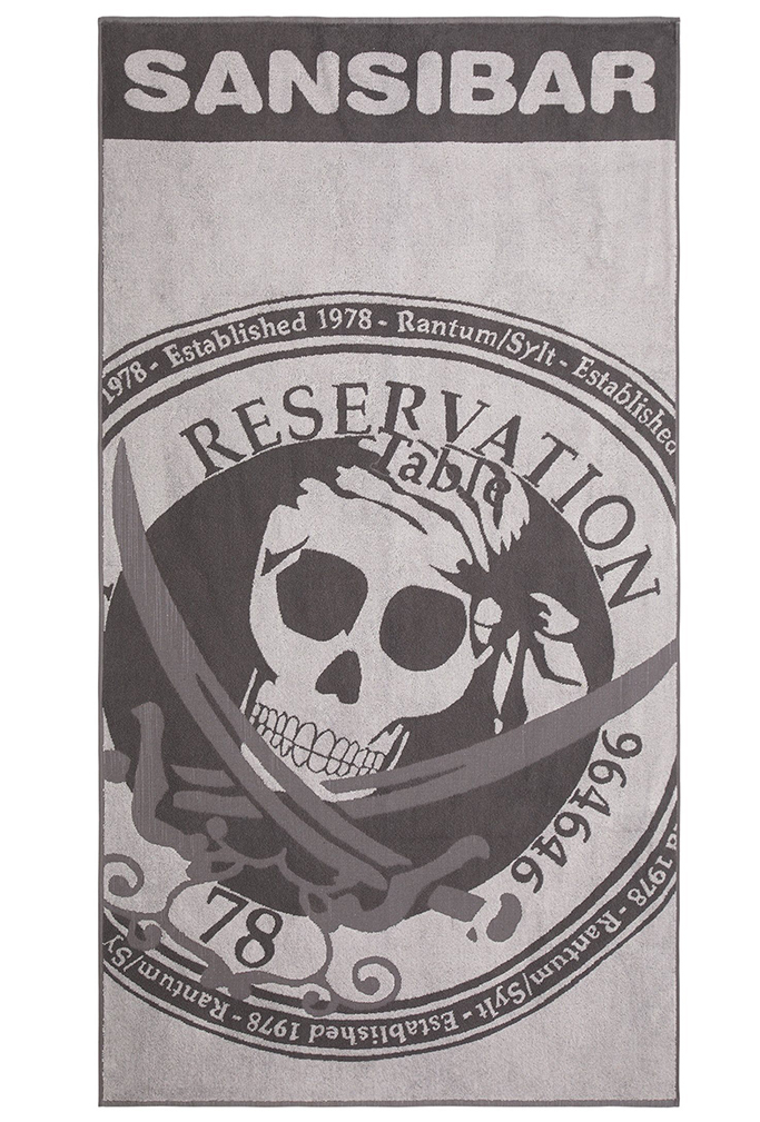 Strandtuch Reservation 180x100cm, anthrazit Strandtuch Reservation 180x100cm, anthrazit