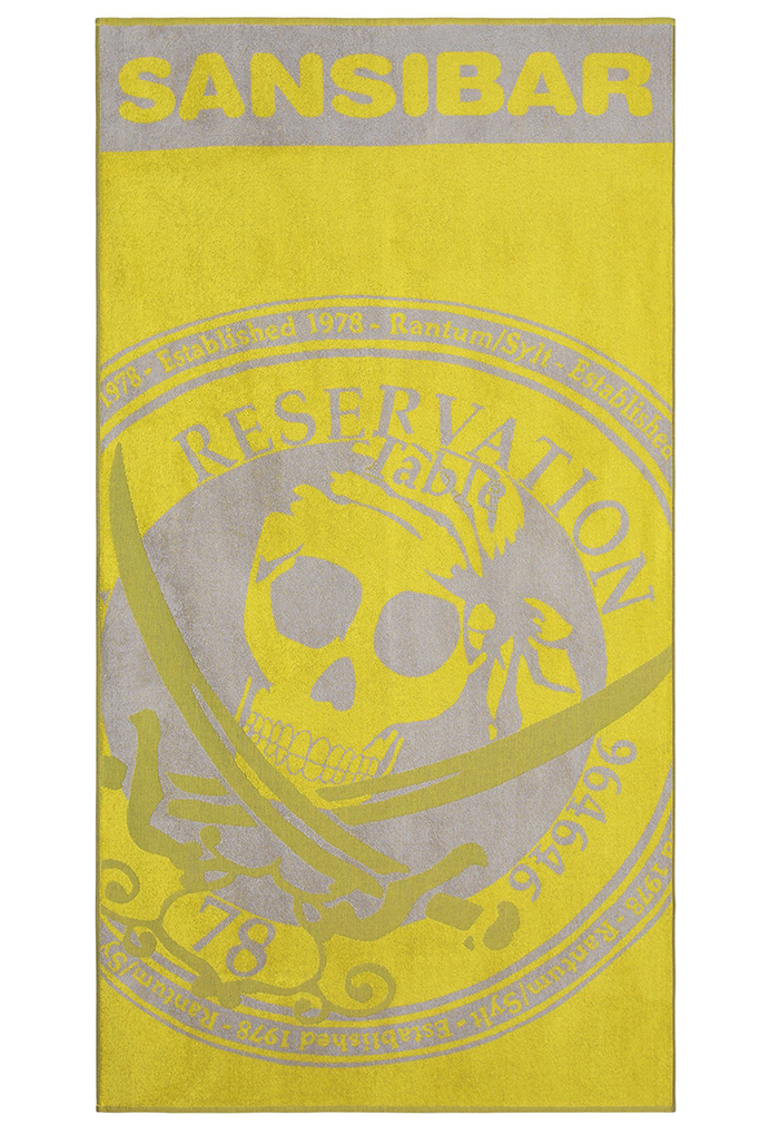 Strandtuch Reservation 180x100cm, gelb Strandtuch Reservation 180x100cm, gelb