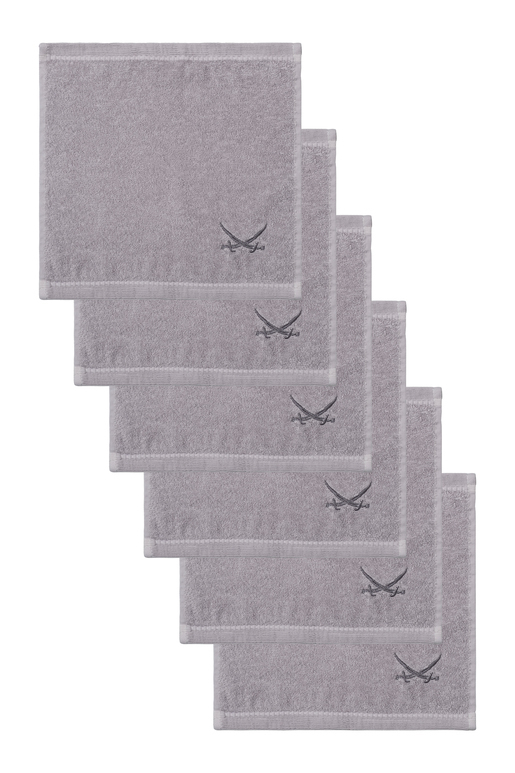Sansibar Seiftücher 6er Set (4,99€/Stk), silber, 30x30cm Sansibar Seiftücher 6er Set (4,99€/Stk), silber, 30x30cm