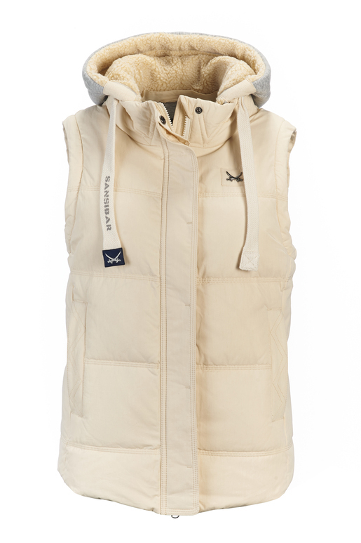 Damen Heavy Daunenweste, offwhite, S Damen Heavy Daunenweste, offwhite, S