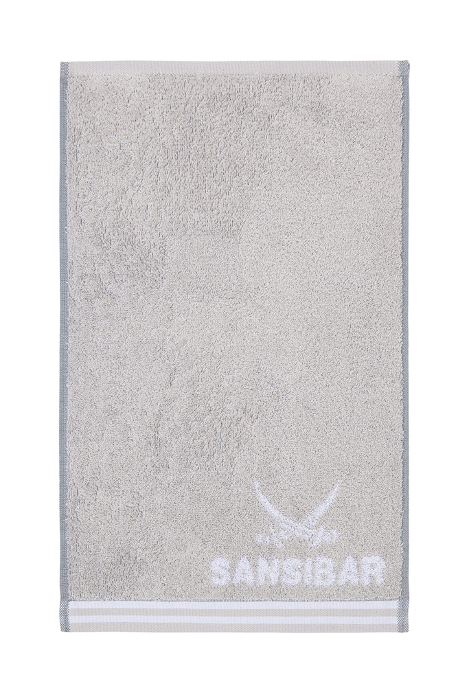 Sansibar Gästetuch Doubleface 30x50cm, silber/weiß Sansibar Gästetuch Doubleface 30x50cm, silber/weiß