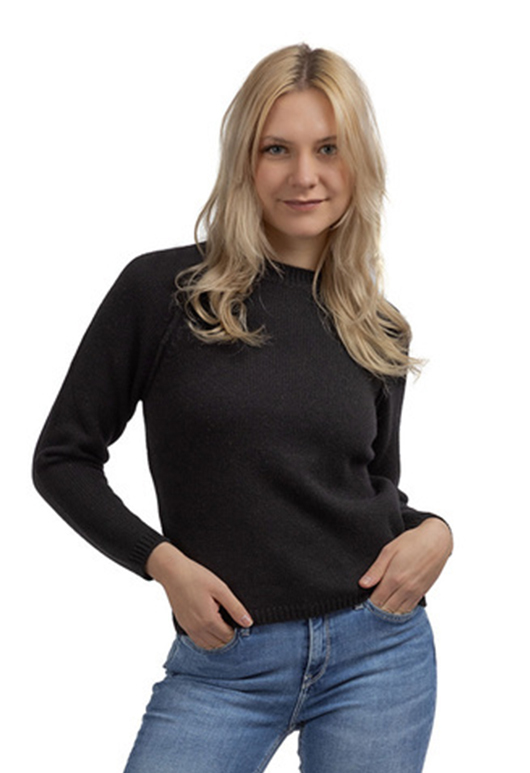 Kaschmir Rundhals Pullover, black, XS/S Kaschmir Rundhals Pullover, black, XS/S