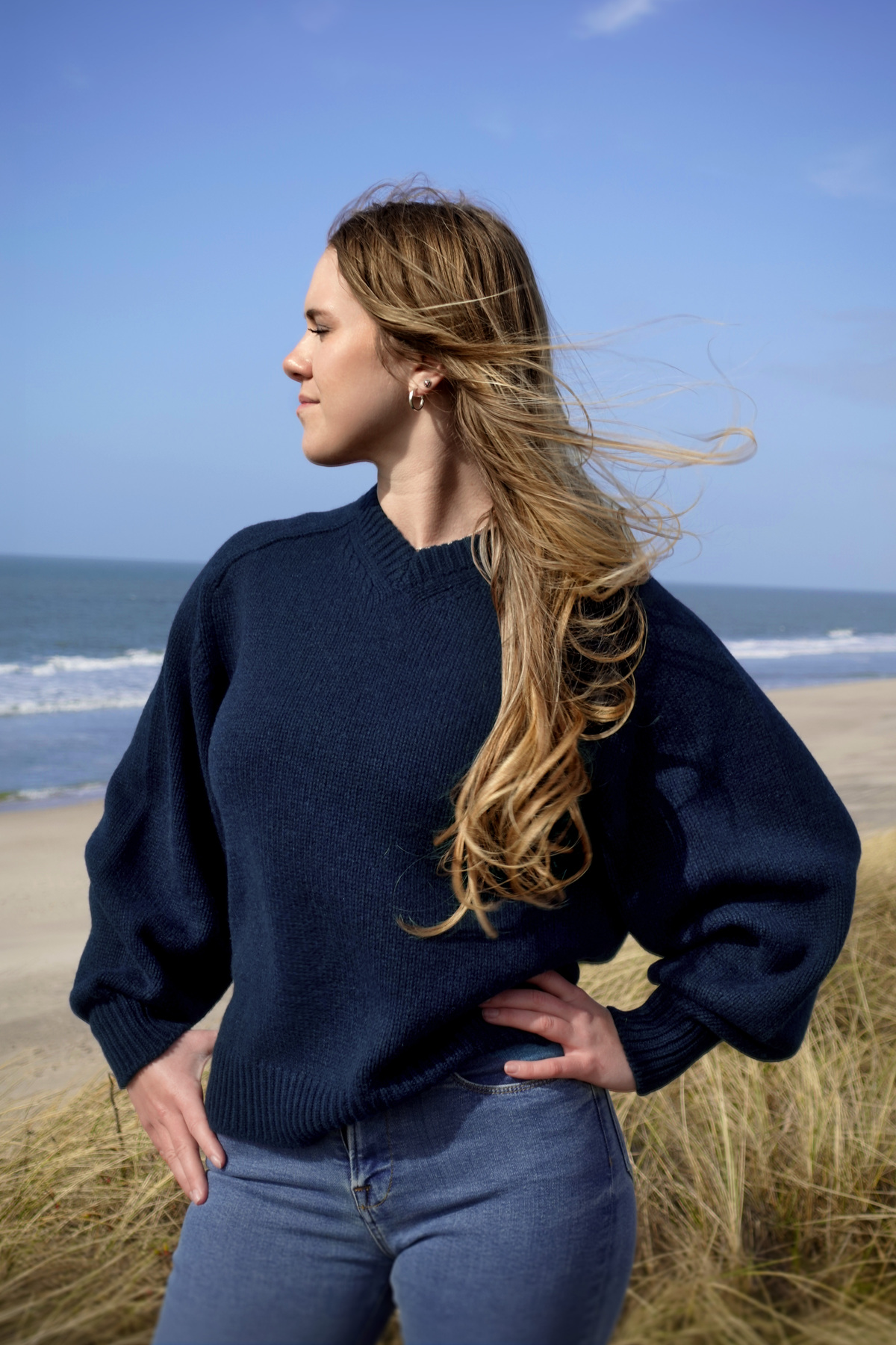 Kaschmir V-Neck Pullover , NAVY, ONE SIZE Kaschmir V-Neck Pullover , NAVY, ONE SIZE