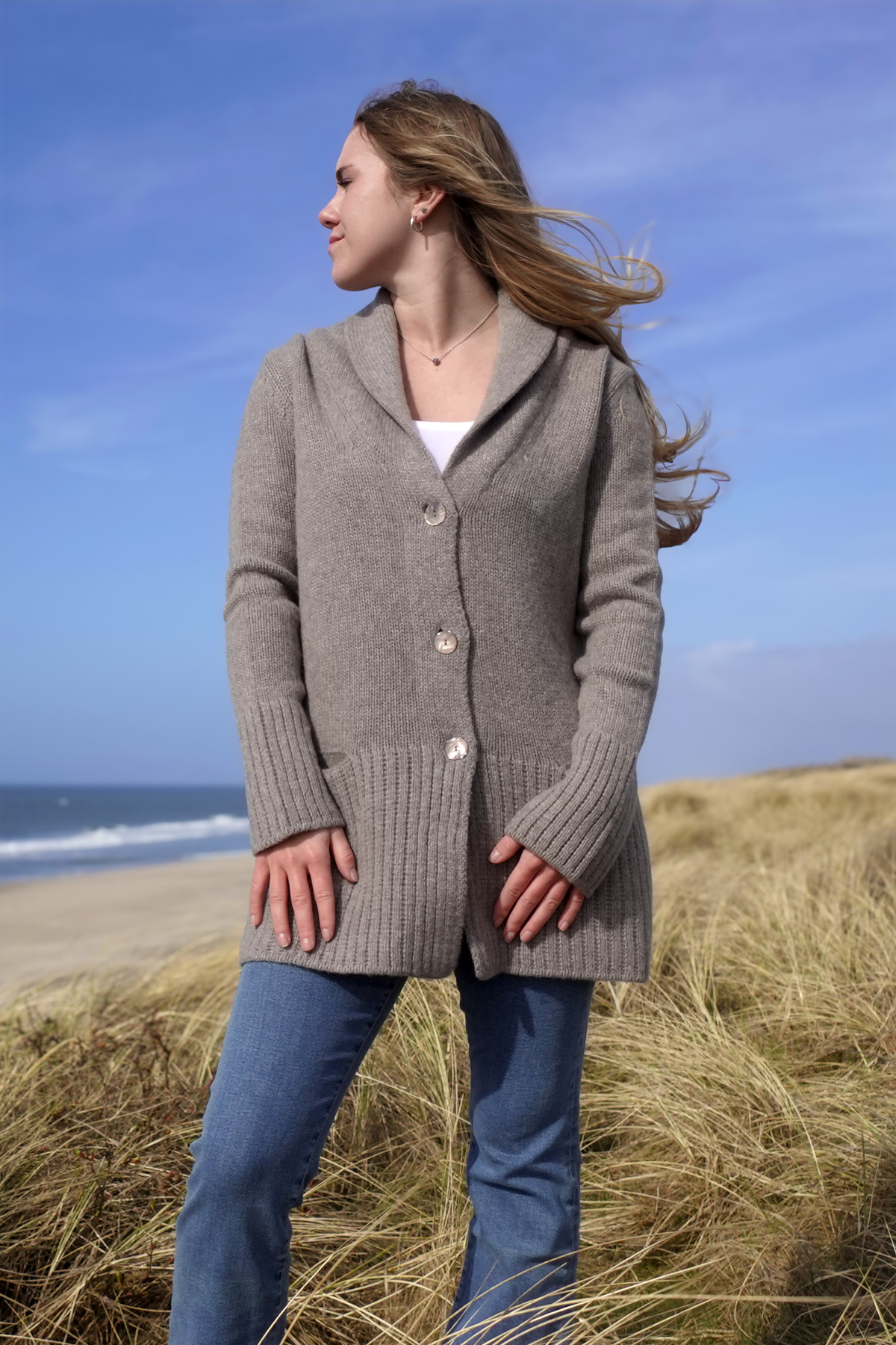 Kaschmir Cardigan , BROWN MELANGE, ONE SIZE Kaschmir Cardigan , BROWN MELANGE, ONE SIZE