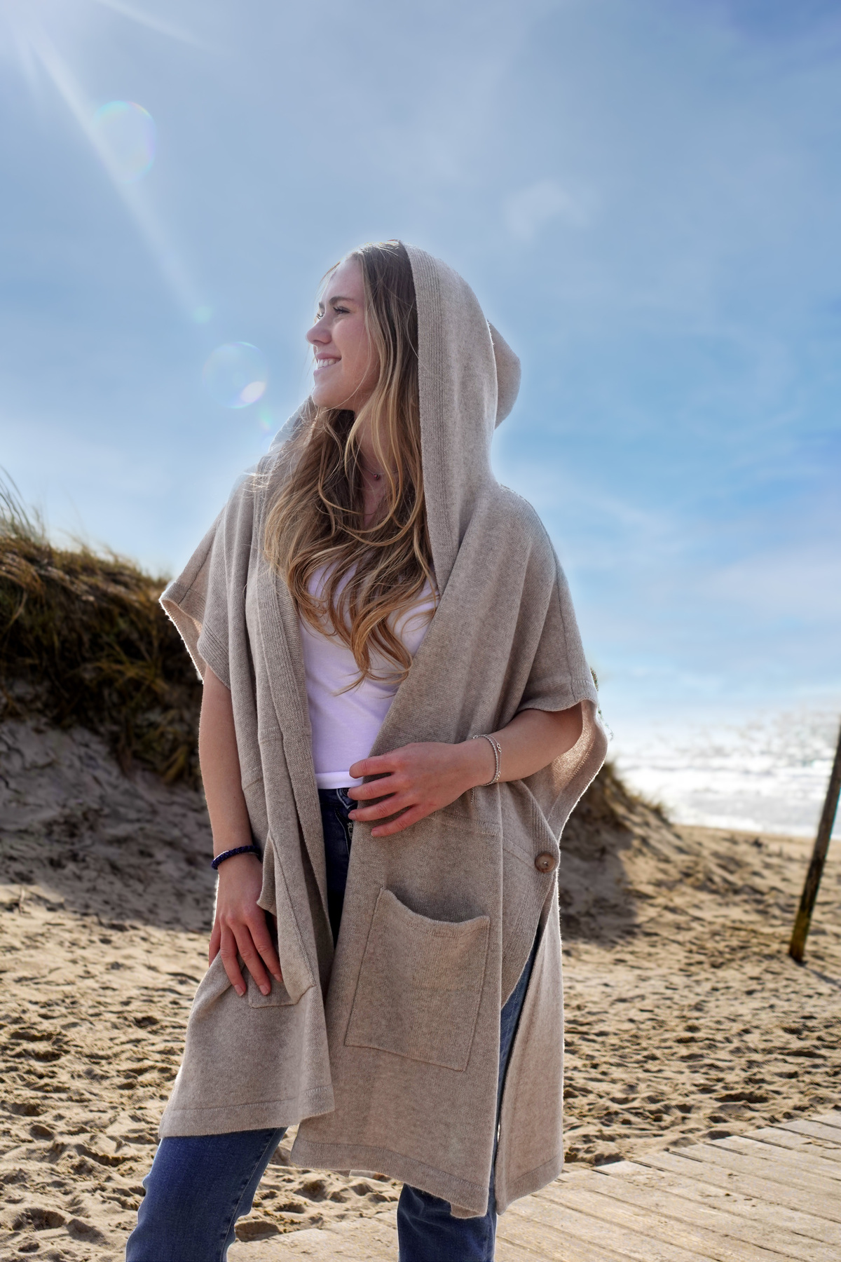 Kaschmir Cape , LIGHT BROWN MELANGE, ONE SIZE Kaschmir Cape , LIGHT BROWN MELANGE, ONE SIZE