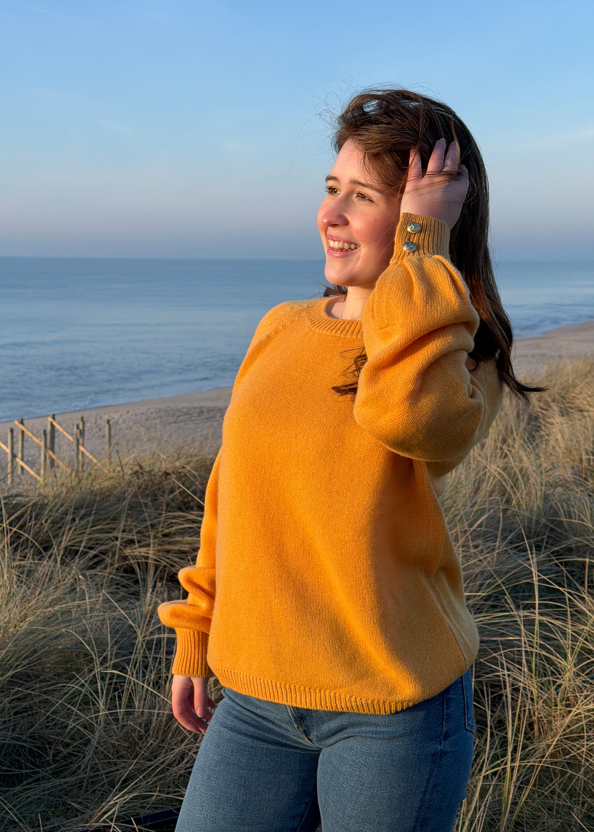 Kaschmir Puffärmelpulli , CURRY, ONE SIZE Kaschmir Puffärmelpulli , CURRY, ONE SIZE