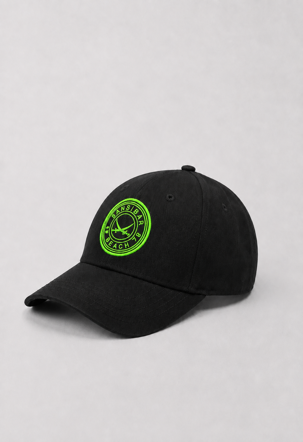 Cap Modell Beach, black/green, one size Cap Modell Beach, black/green, one size