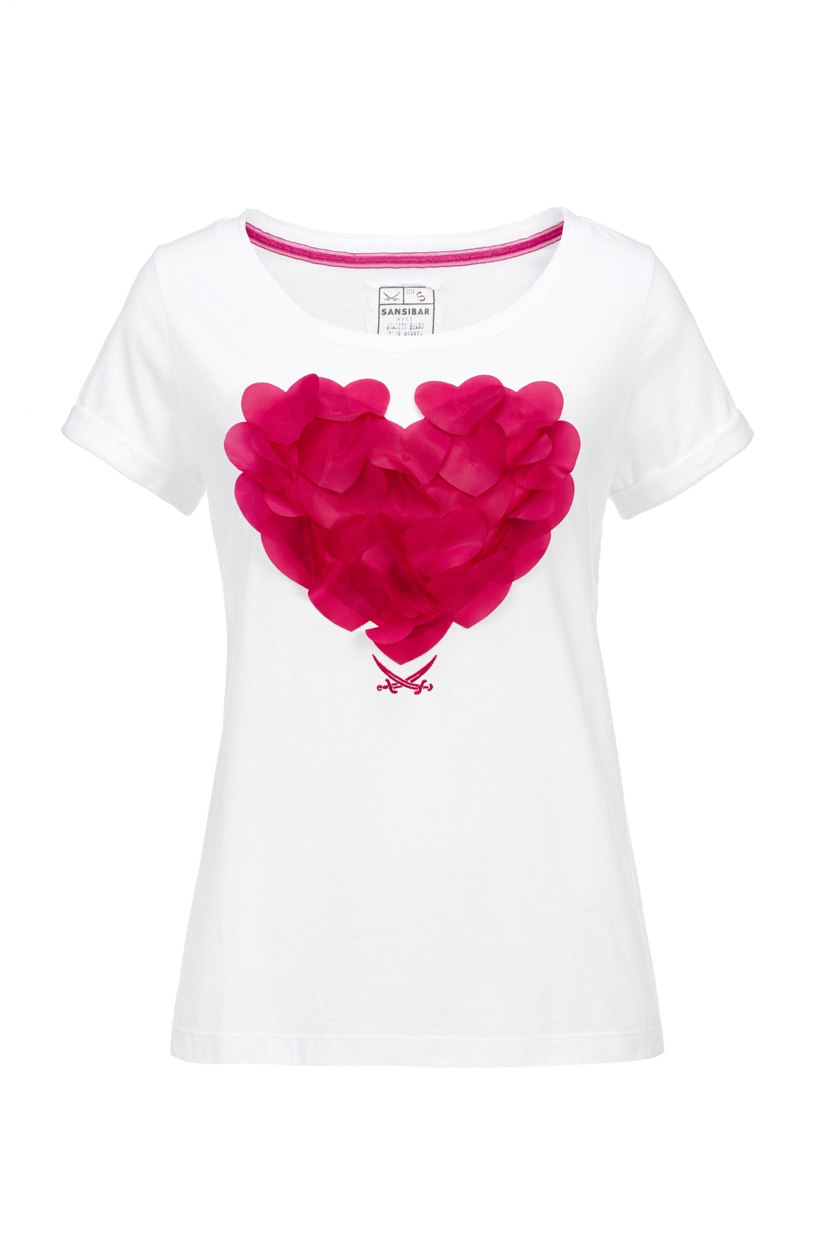 T-Shirt Modell Heart, white, S T-Shirt Modell Heart, white, S