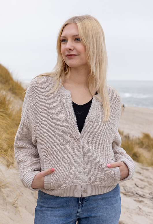 Kaschmirmix Jacke Modell Mimi, beige, M Kaschmirmix Jacke Modell Mimi, beige, M