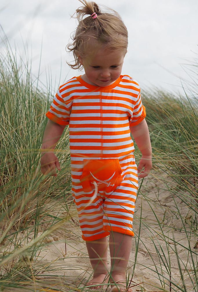 Baby Strampler Art. STRIPES , ORANGE, 86/92 Baby Strampler Art. STRIPES , ORANGE, 86/92