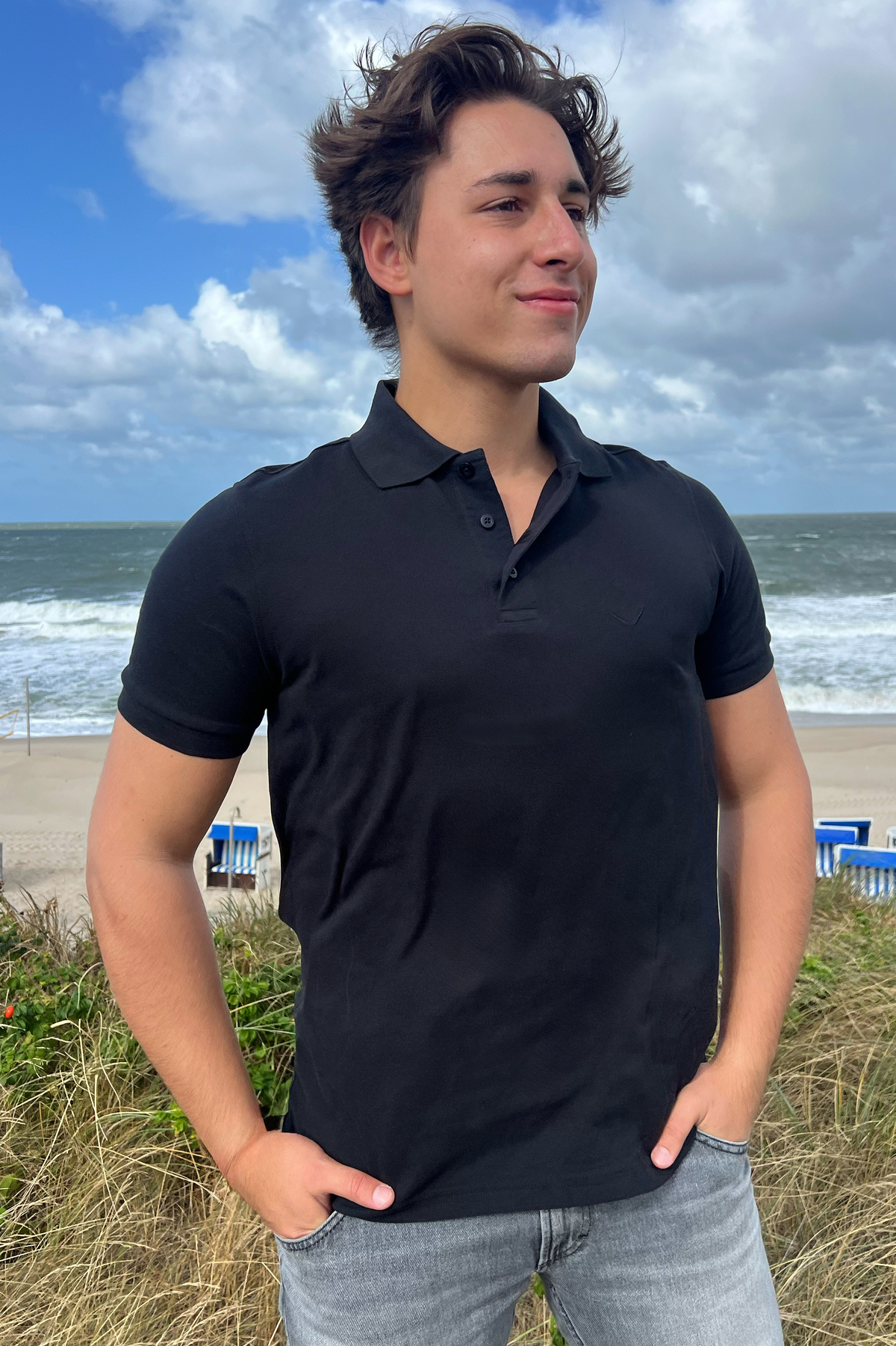 Herren Polo kurzarm Art. PIMA , BLACK, XL Herren Polo kurzarm Art. PIMA , BLACK, XL