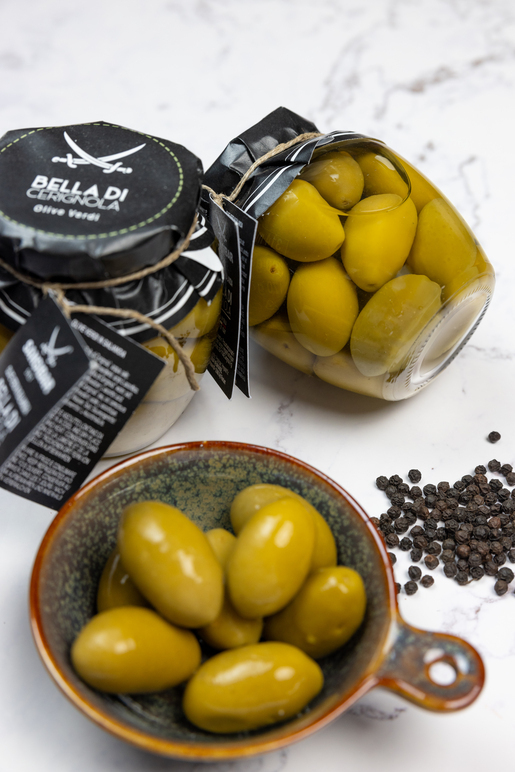 Sansibar Grüne Oliven "Bella di Cerignola" im Glas Sansibar Grüne Oliven "Bella di Cerignola" im Glas