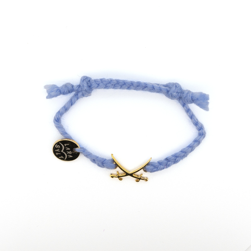 Flechtarmand Gold Sansibar Säbel Lara, aqua blue, one size  Flechtarmand Gold Sansibar Säbel Lara, aqua blue, one size