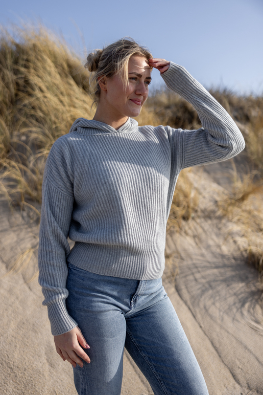 Kaschmir Hoody Modell Bella, light greymelange, XXL Kaschmir Hoody Modell Bella, light greymelange, XXL