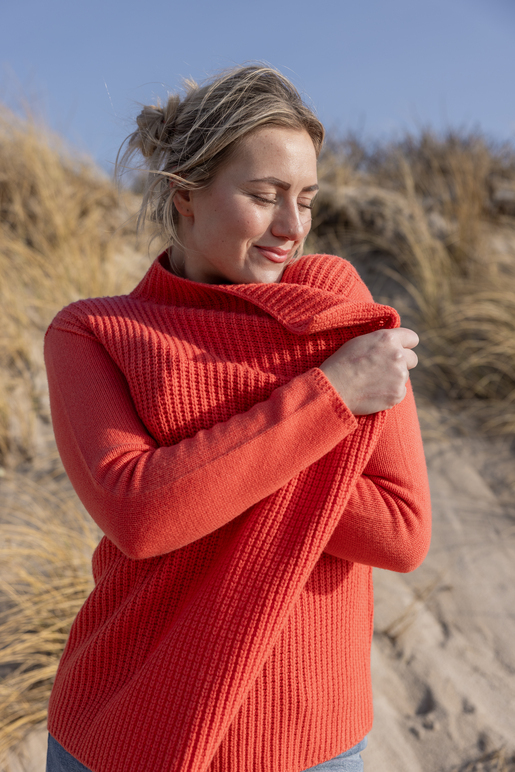 Cardigan aus Kaschmirmix, coral, M/L Cardigan aus Kaschmirmix, coral, M/L