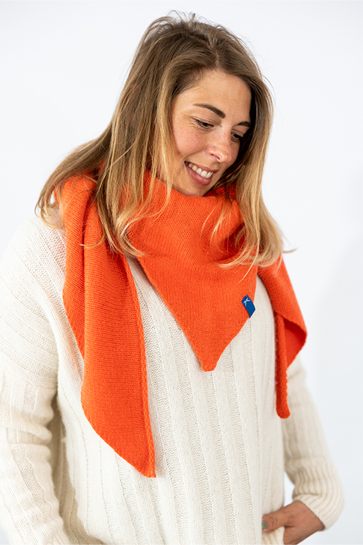 Kaschmir Dreieckstuch Koll, orange, one size Kaschmir Dreieckstuch Koll, orange, one size