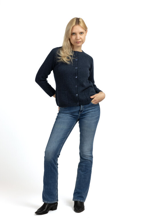 Kaschmir Cardigan, navymelange, M Kaschmir Cardigan, navymelange, M