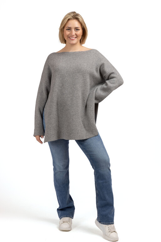 Kaschmir Doubleface Pullover, greymelange, S Kaschmir Doubleface Pullover, greymelange, S