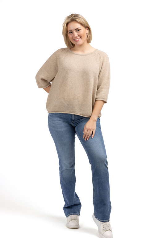 Kaschmir Halbarm Pullover, camel, one size Kaschmir Halbarm Pullover, camel, one size