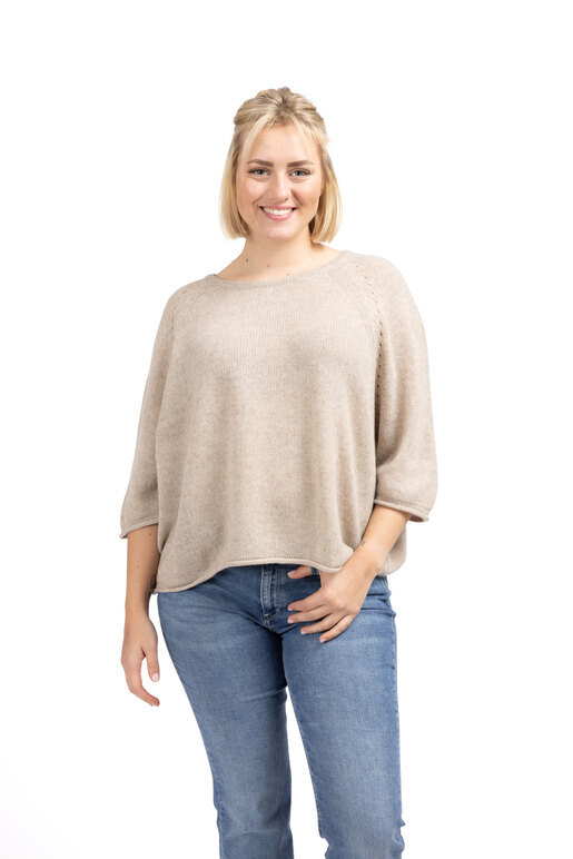 Kaschmir Halbarm Pullover, sesame, one size Kaschmir Halbarm Pullover, sesame, one size