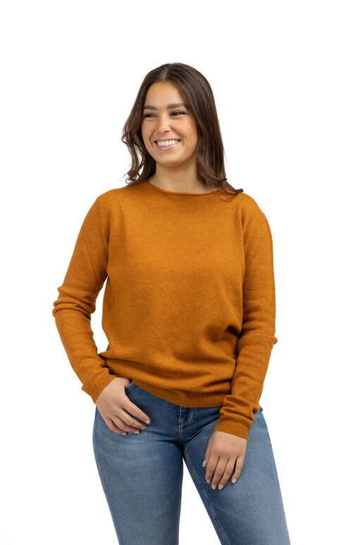Kaschmir Rundhals Pullover, rust, L Kaschmir Rundhals Pullover, rust, L