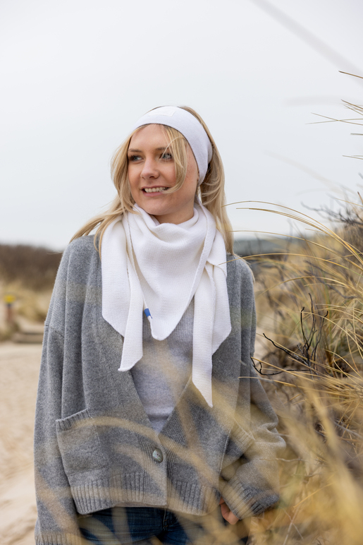 Kaschmir Stirnband, white, one size Kaschmir Stirnband, white, one size