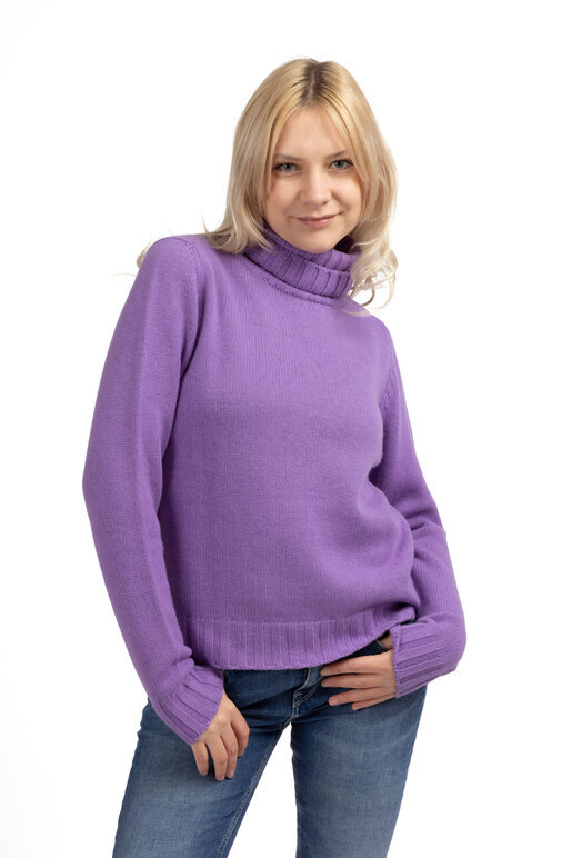 Damen Cashmix Rollneck Pullover , PURPLE, M Damen Cashmix Rollneck Pullover , PURPLE, M