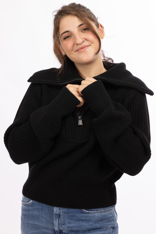 Kaschmir Ziptroyer Modell Bea, black, M Kaschmir Ziptroyer Modell Bea, black, M