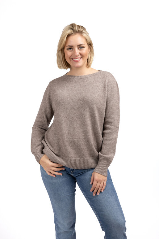 Kaschmir Rundhals, medium brown, M Kaschmir Rundhals, medium brown, M