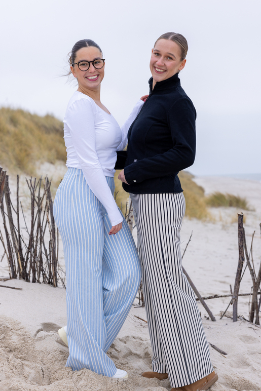 Hose Modell Kimberly Stripes, beige graphical, 32 Hose Modell Kimberly Stripes, beige graphical, 32