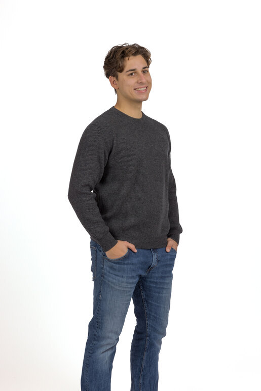 Kaschmir Pullover Modell Elias, dark greymelange, 4XL Kaschmir Pullover Modell Elias, dark greymelange, 4XL