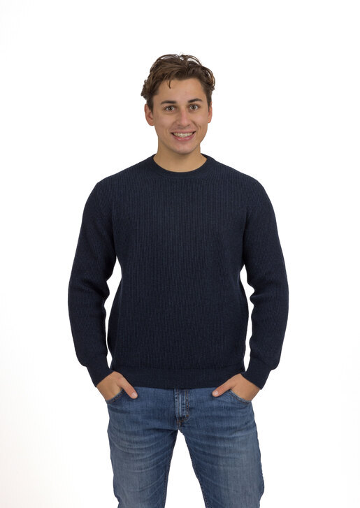 Kaschmir Pullover Modell Elias, dark navy, S Kaschmir Pullover Modell Elias, dark navy, S