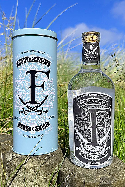 Ferdinand´s Saar Dry Gin "Edition- Sansibar" 0,5Ltr. 45%vol.  Ferdinand´s Saar Dry Gin "Edition- Sansibar" 0,5Ltr. 45%vol.