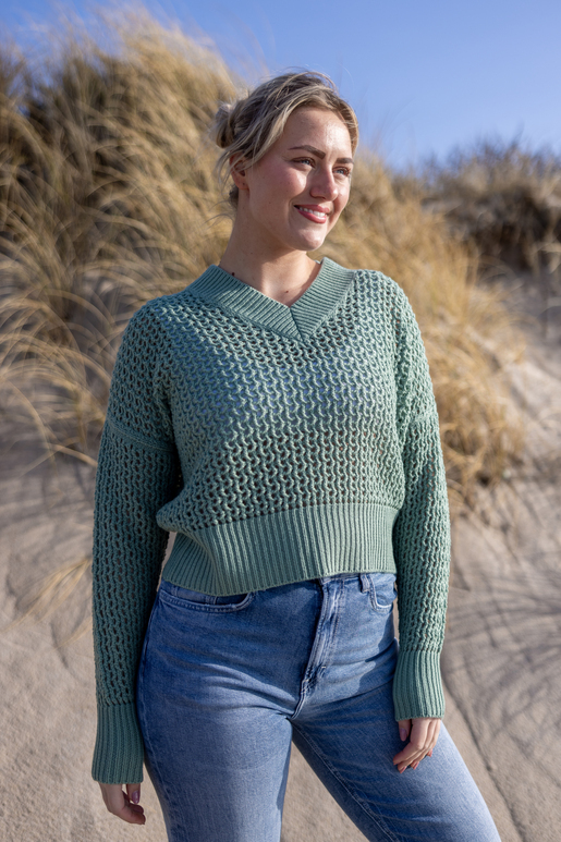 Kaschmir Pullover Modell Frieda, sage, XL Kaschmir Pullover Modell Frieda, sage, XL