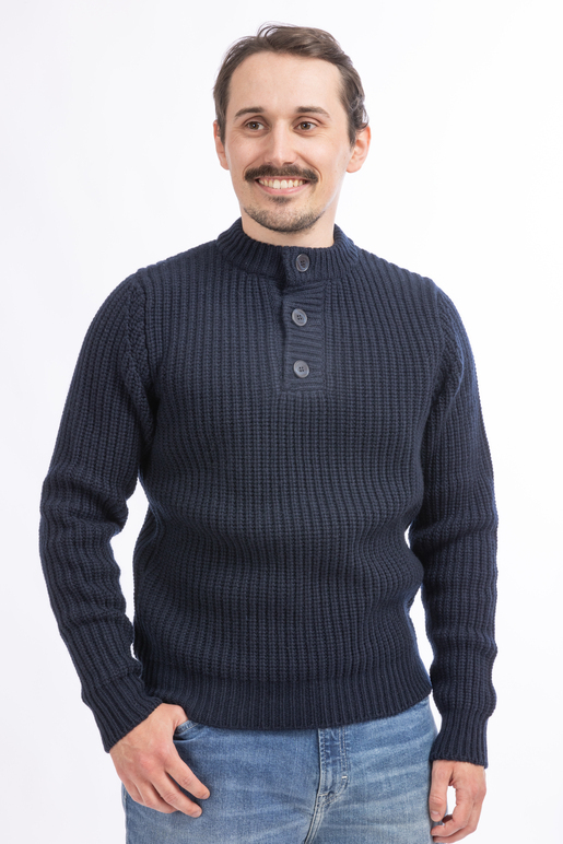 Kaschmir Pullover Modell Gunnar, navy, M Kaschmir Pullover Modell Gunnar, navy, M