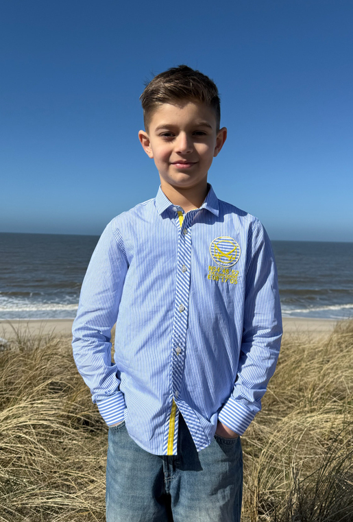 Hemd Modell Heroes, blue/white, 152/158 Hemd Modell Heroes, blue/white, 152/158