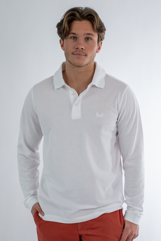 LA Poloshirt Modell Pima Cotton, white, S LA Poloshirt Modell Pima Cotton, white, S