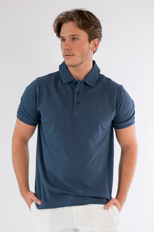 Poloshirt Modell Pima Cotton, smoke blue, XL Poloshirt Modell Pima Cotton, smoke blue, XL