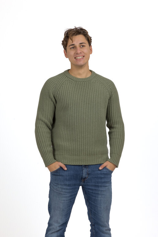 Kaschmir Pullover Modell Vittore, olive, L Kaschmir Pullover Modell Vittore, olive, L