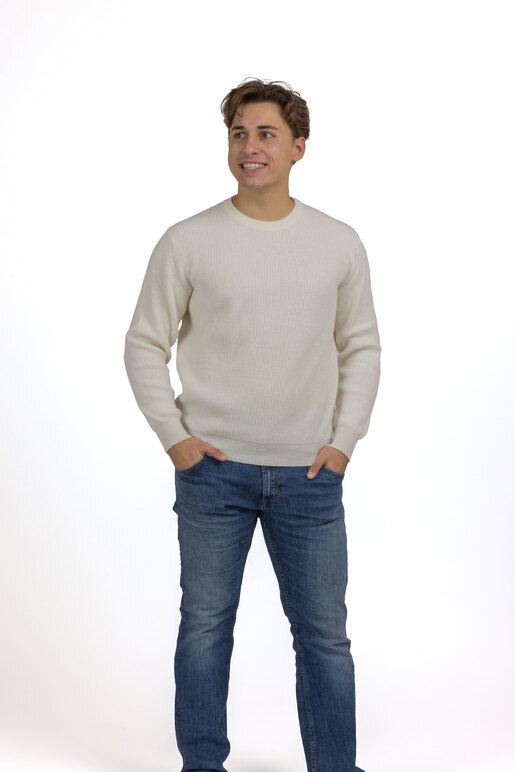 Kaschmir Pullover Modell Elias, offwhite, S Kaschmir Pullover Modell Elias, offwhite, S