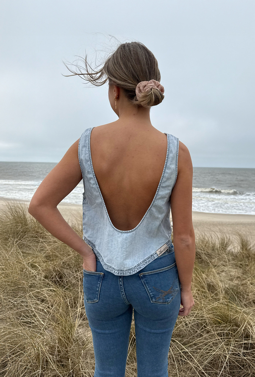 Jeans Top Modell Ira, light blue, XL Jeans Top Modell Ira, light blue, XL