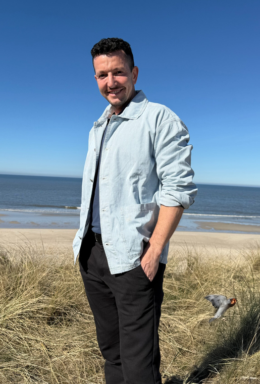 Overshirt Modell Jeff, light blue stripe, M Overshirt Modell Jeff, light blue stripe, M