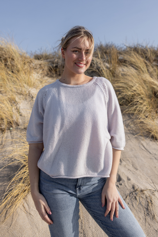 Kaschmir Halbarm Pullover, silver, one size Kaschmir Halbarm Pullover, silver, one size