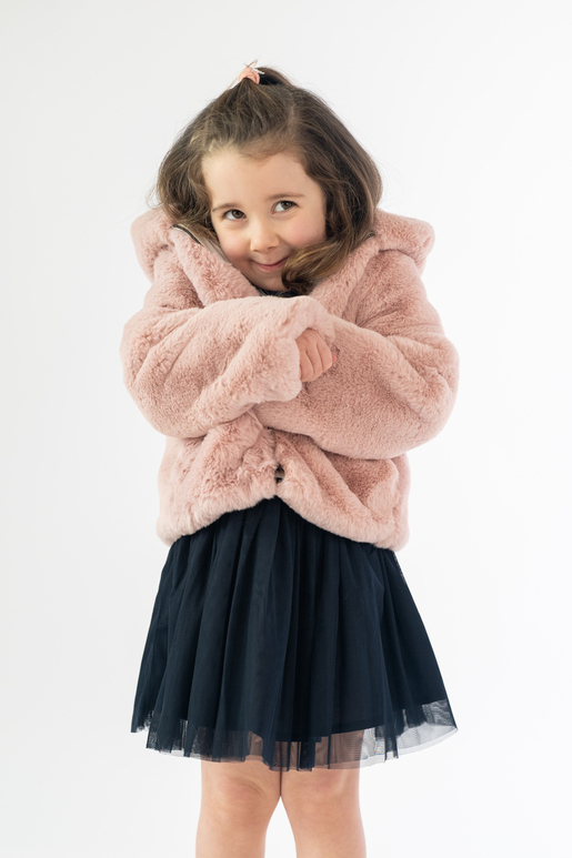 Jacke Ecofur Modell Alma, dusky pink, 92/98 Jacke Ecofur Modell Alma, dusky pink, 92/98